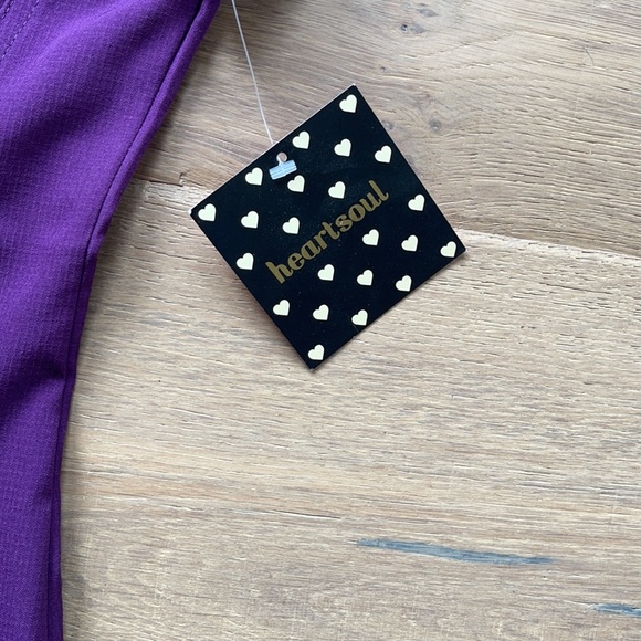 NWT Heartsoul purple scrub top - Picture 2 of 7